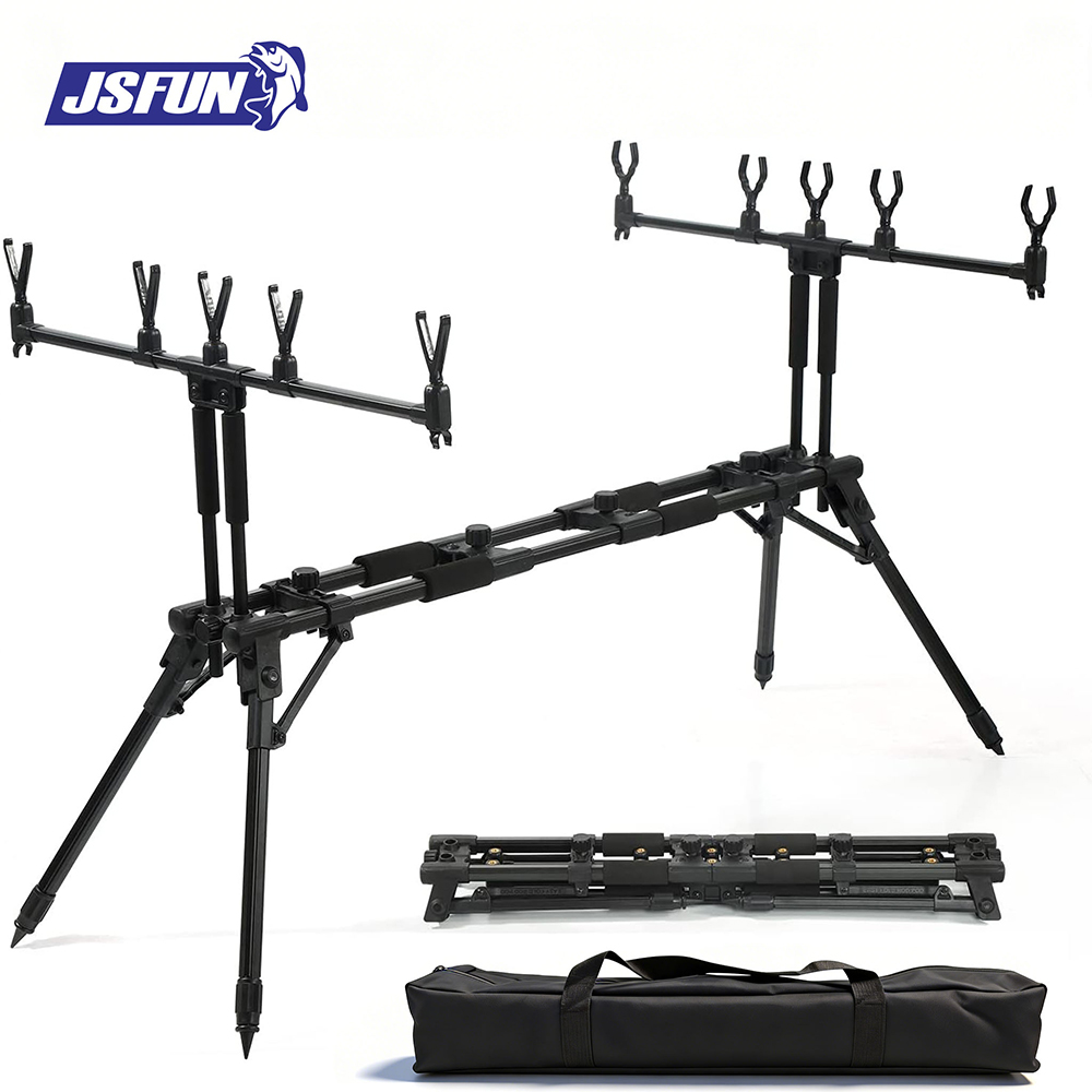 Fishing Rod Rack - JSFUN Regulowany stojak na 5 wędek