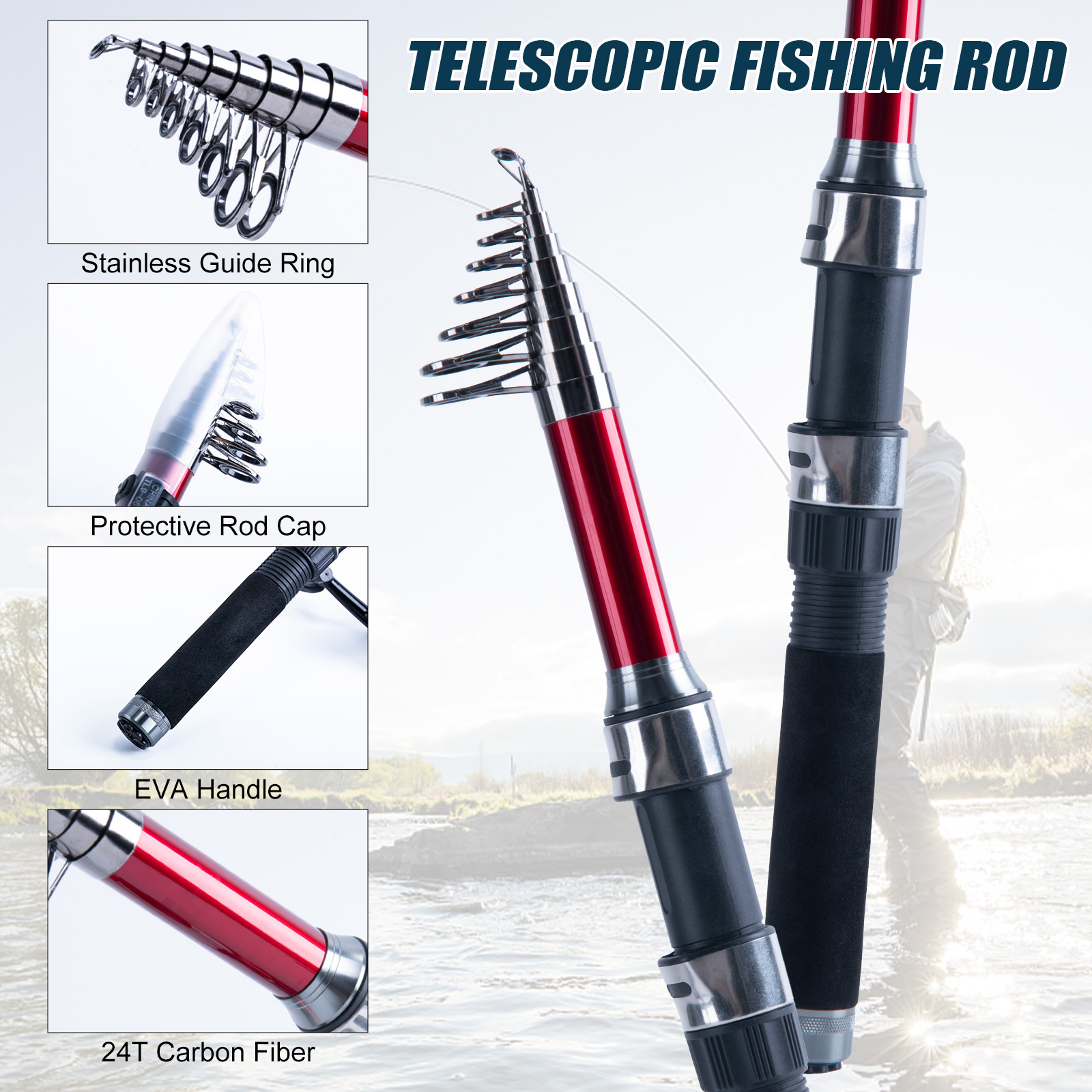 Goture Teleskopowy Zestaw Wędk – Fishing Rod Combo recenzja i cena