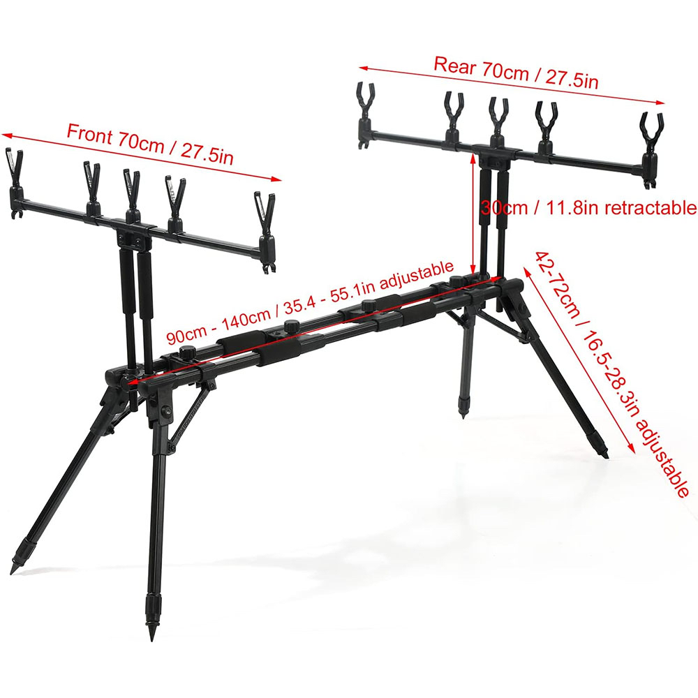 JSFUN Regulowany stojak na 5 w – Fishing Rod Rack recenzja i cena