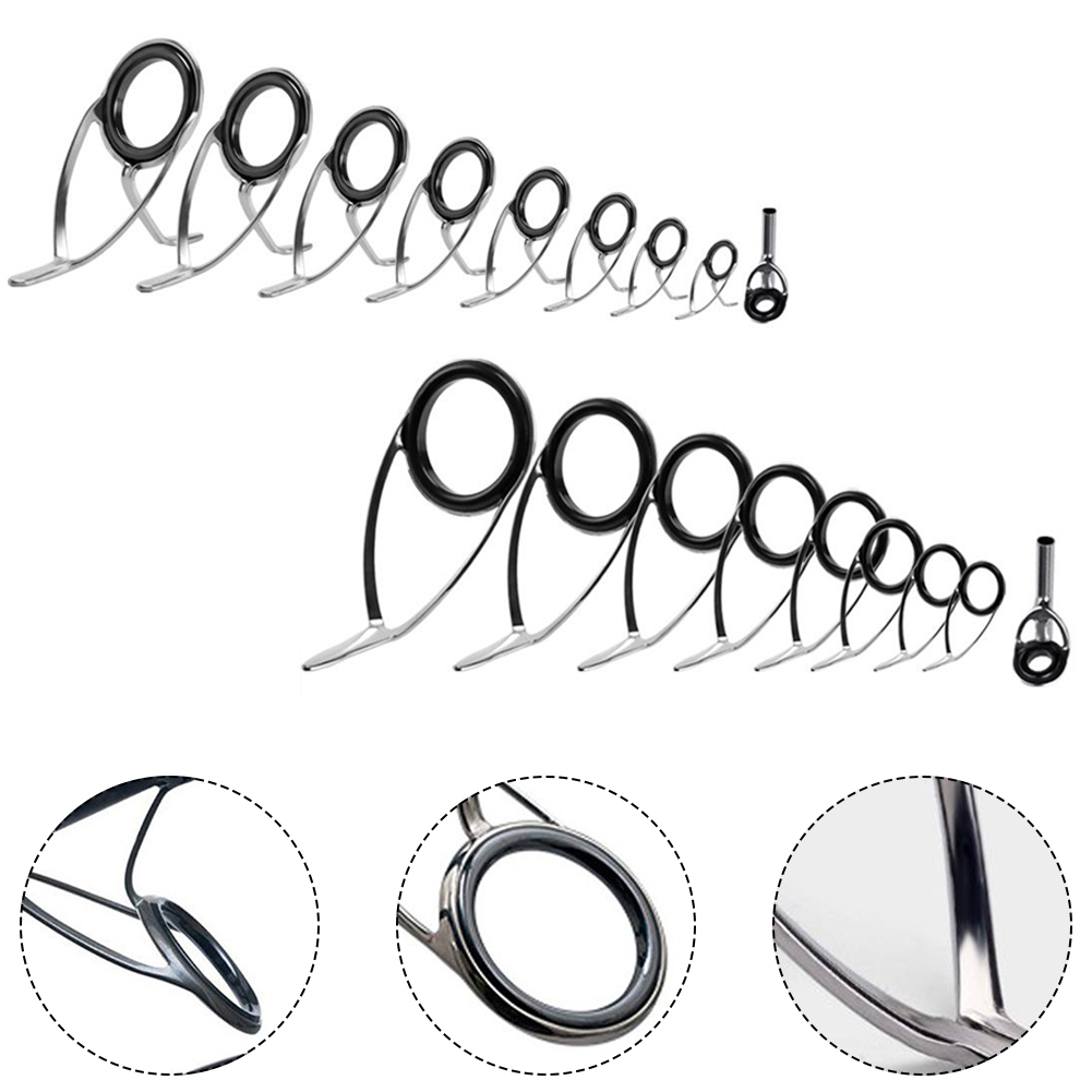 9 szt Prowadnica wędki Pierści – Fishing Rod Tip Replacement recenzja i cena